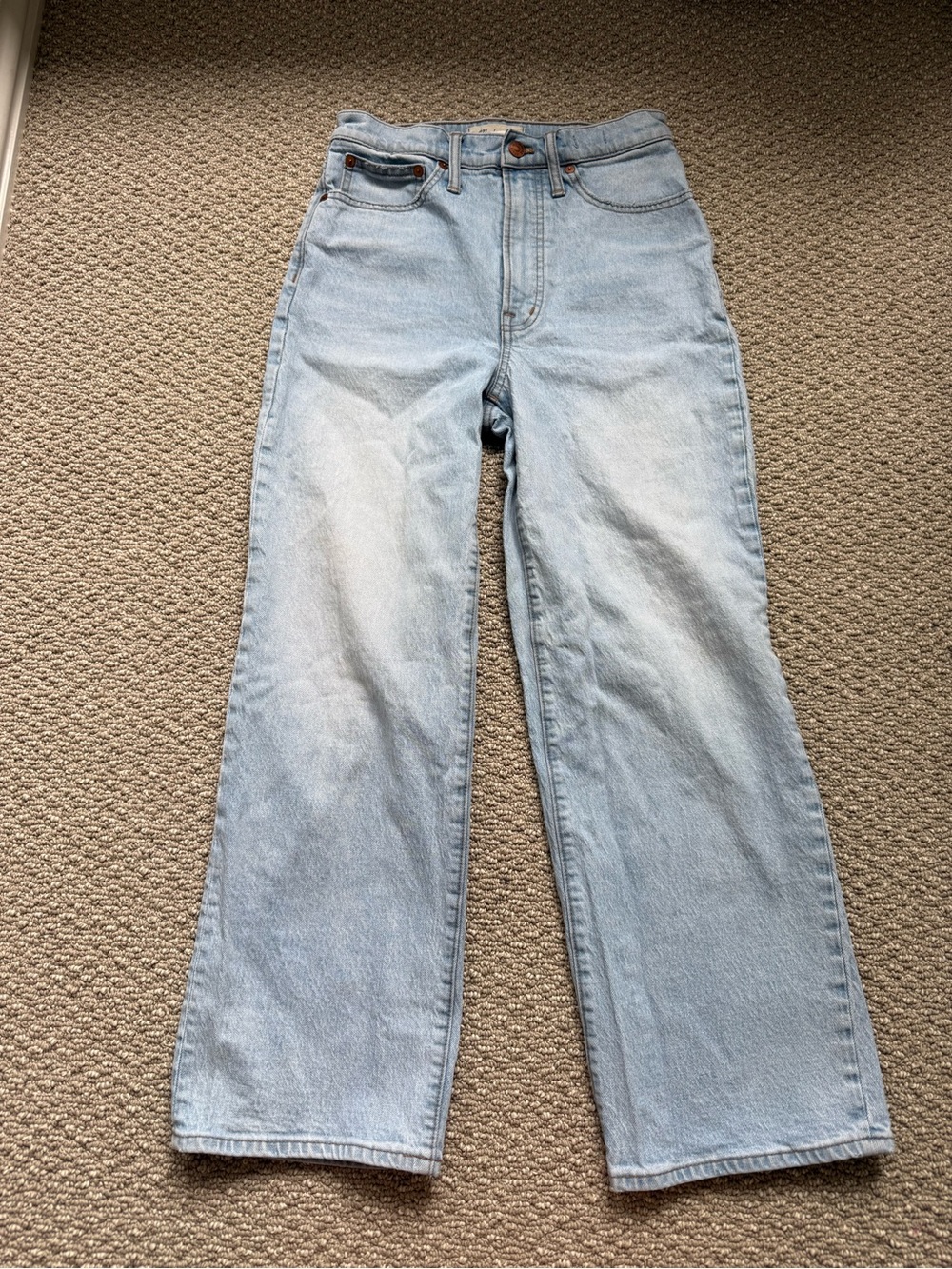 Madewell Wide Leg Crop Jeans Light Wash 25 Waist